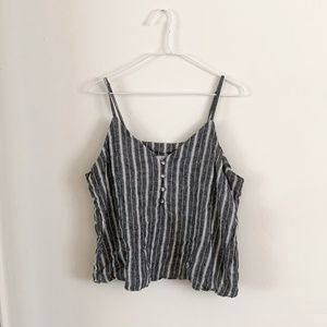 ABOUND Striped Camisole with Button Detail (XL)